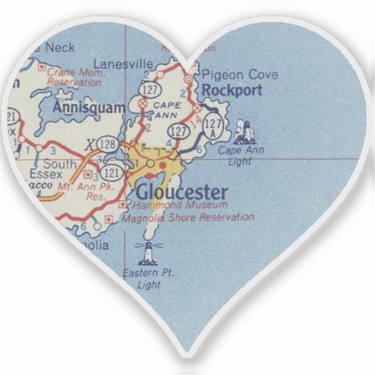 Gloucester MA Aufkleber (Vorderseite)
