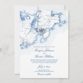 Gloucester MA Elegant Cape Ann Wedding Einladung (Vorderseite)