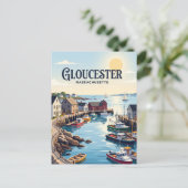 Gloucester, Massachusetts Postkarte (Stehend Vorderseite)