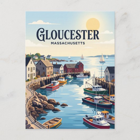 Gloucester, Massachusetts Postkarte (Vorderseite)