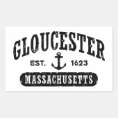 Gloucester Massachusetts Rechteckiger Aufkleber (Vorderseite)