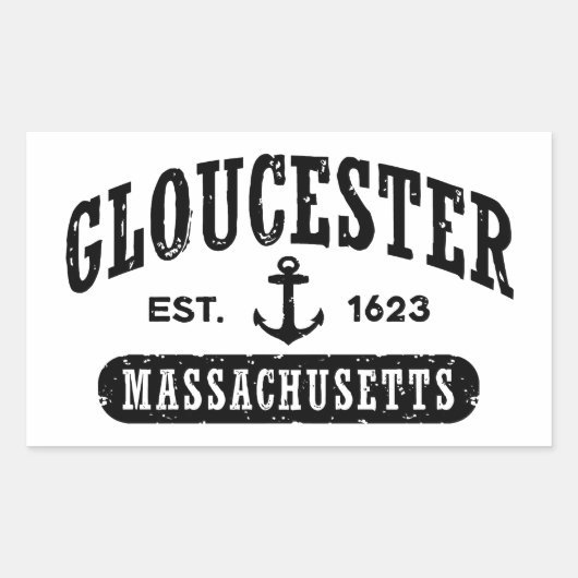 Gloucester Massachusetts Rechteckiger Aufkleber (Vorderseite)