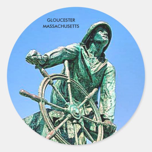 GLOUCESTER MASSACHUSETTS RUNDER AUFKLEBER (Vorderseite)