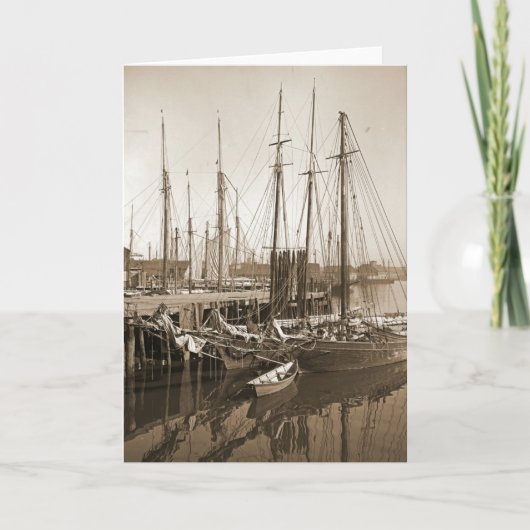 Gloucester Massachusetts Wharf 1905 Karte (Vorderseite)