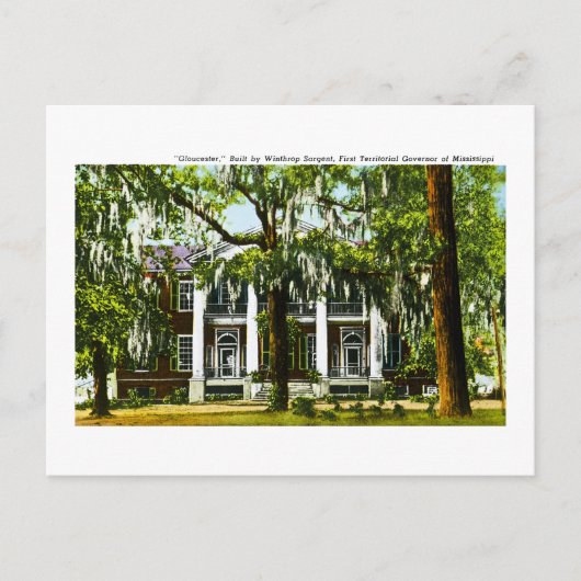 "Gloucester" Mississipi Vintage Postkarte (Vorderseite)