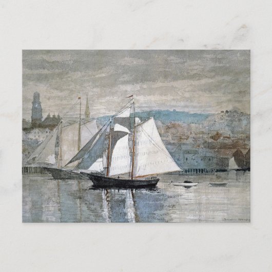Gloucester Schooners Sloop Winslow Homer Postkarte (Vorderseite)
