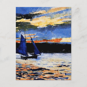 Gloucester-Sonnenuntergang Gemälde von Winslow Hom Postkarte