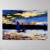 Gloucester Sunset painting by Winslow Homer Poster (Vorne)