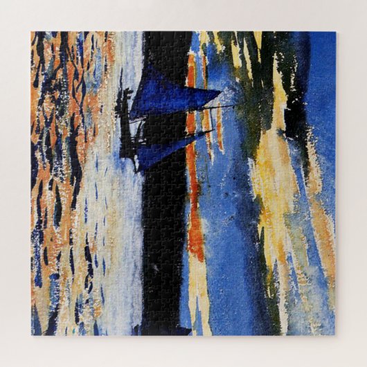 Gloucester Sunset painting by Winslow Homer Puzzle (Horizontal)