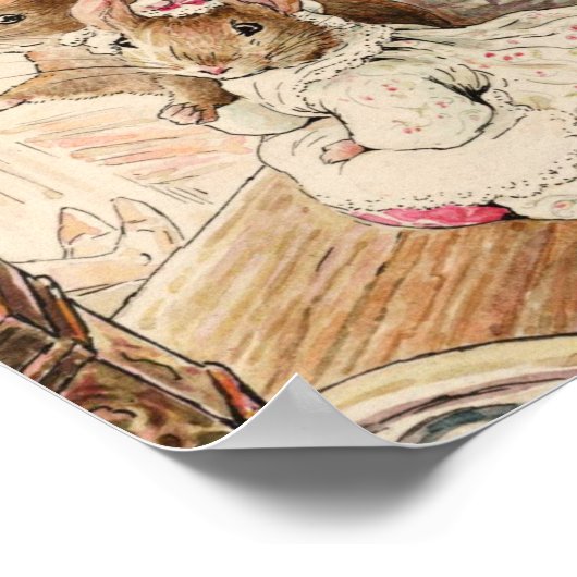 Gloucester Tailors Klage von Beatrix Potter Poster (Ecke)