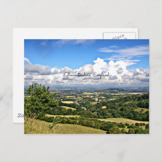 Gloucestershire, England Landschaft Postkarte (Vorne/Hinten)