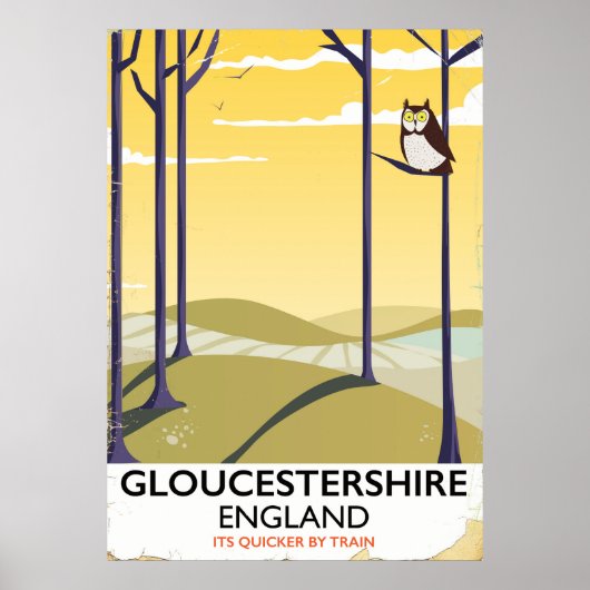 Gloucestershire, England Train Train Poster. Poster (Vorne)