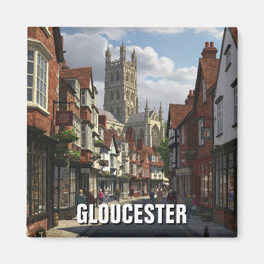Gloucestershire England Travel Cathedral Magnet (Vorne)