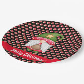 Glove Gnome Anpassen von Farbe und Text Pappteller (Schrägansicht)