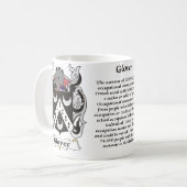 Glover-Familien-Wappen Tasse (Vorderseite Links)