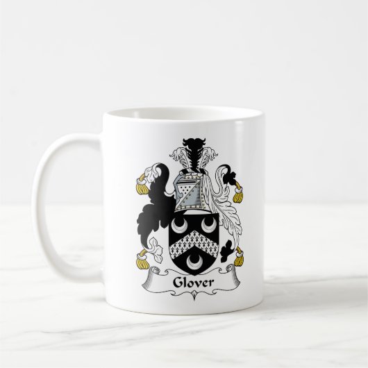 Glover-Familienwappen Kaffeetasse (Links)