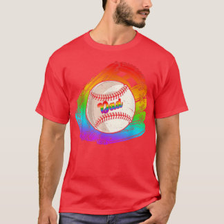Gloves Baseball Vater Game Day Pride LGBT Monatsre T-Shirt