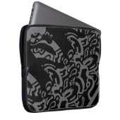 "Glow" Abstrakte Kunst im B&W Laptopschutzhülle (Vorne Rechts)