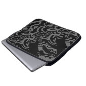"Glow" Abstrakte Kunst im B&W Laptopschutzhülle (Vorne Knopf)