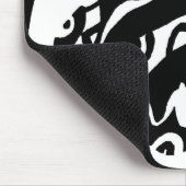 "Glow" Abstrakte Kunst im B&W Mousepad (Ecke)