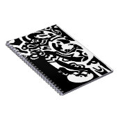 "Glow" Abstrakte Kunst im B&W Notizblock (Rechte Seite)