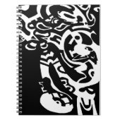 "Glow" Abstrakte Kunst im B&W Notizblock (Vorderseite)