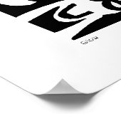 "Glow" Abstrakte Kunst im B&W Poster (Ecke)