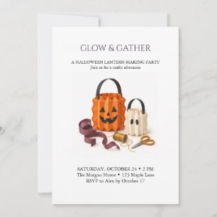 Glow and Gather Halloween-Laternen-Workshop Einladung