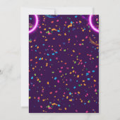 Glow Birthday Party Kinder Einladung (Rückseite)