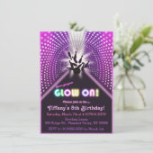 Glow Bowl Party 1 Einladung (Stehend Vorderseite)