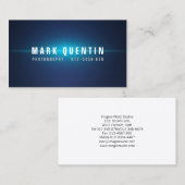 Glow Burst Dark Fotografy Business Card Visitenkarte (Vorne/Hinten)