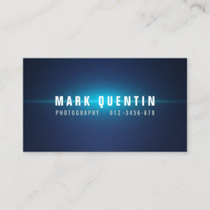 Glow Burst Dark Fotografy Business Card Visitenkarte