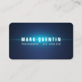 Glow Burst Dark Fotografy Business Card Visitenkarte
