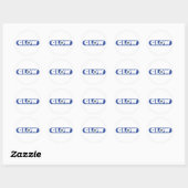 GLOW Button Blue Logo Runder Aufkleber (Blatt)
