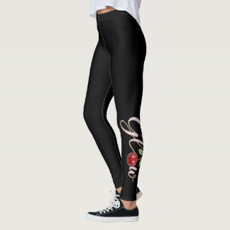 Glow Cherry – Glam Damenleggings Leggings