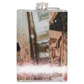 Glow Christmas Tree Star Foto Glitzer Flachmann (Rückseite)