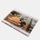 Glow Christmas Tree Star Foto Glitzer Fußmatte (Schrägansicht)