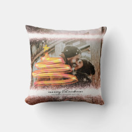 Glow Christmas Tree Star Foto Glitzer Kissen