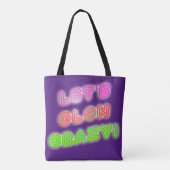 Glow Crazy Cool Neon Shiny Statement Tasche (Rückseite)