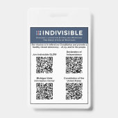 GLOW DEMOCRACY INFO CARD AUSWEIS (Rückseite)