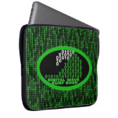 Glow DWSS Logo Binärcode Regen Laptop Hülle Laptopschutzhülle (Vorne Rechts)