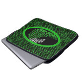 Glow DWSS Logo Binärcode Regen Laptop Hülle Laptopschutzhülle (Vorne Knopf)