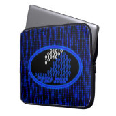 Glow DWSS Logo Binärcode-Regen Laptop-Hülle Laptopschutzhülle (Vorderseite Links)