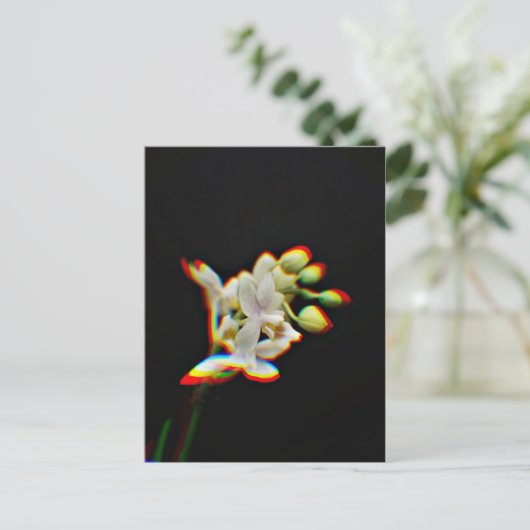 Glow Effect der orchid-Blume Postkarte (Stehend Vorderseite)