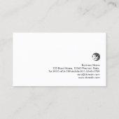 Glow Ember Monogram Modern Chic Business Card Visitenkarte (Rückseite)