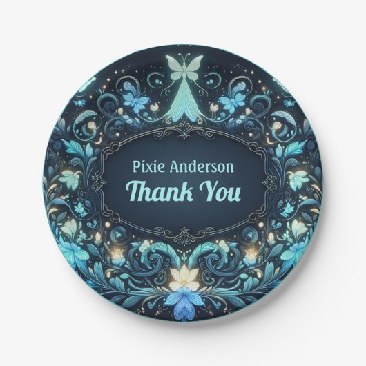 Glow Fairy Party Thema - Märchen nach Dunkelheit Pappteller (Vorderseite)