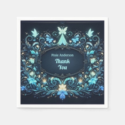 Glow Fairy Party Thema - Märchen nach Dunkelheit Serviette (Vorderseite)