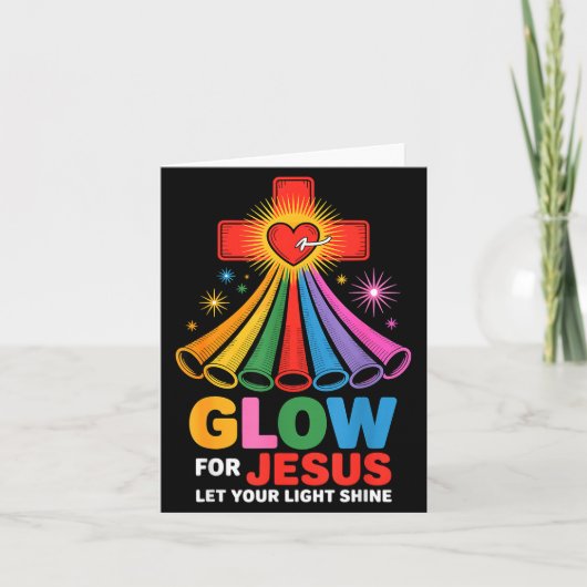 Glow For Jesus Christian Faith  Karte (Vorderseite)