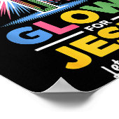 Glow For Jesus Christian Faith  Poster (Ecke)