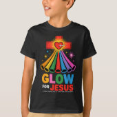 Glow For Jesus Christian Faith T-Shirt (Vorderseite)
